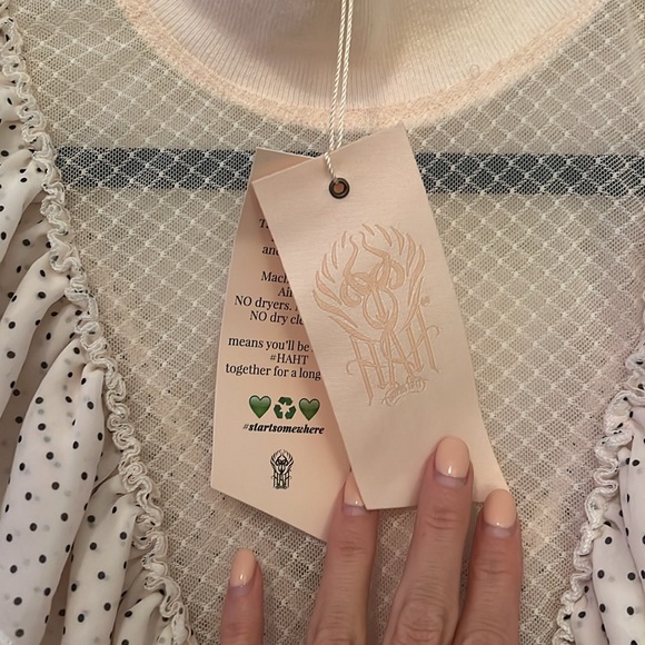 We Are HAH Heavy Necking Polka Dot Ruffle Dress - Picture 4 of 6